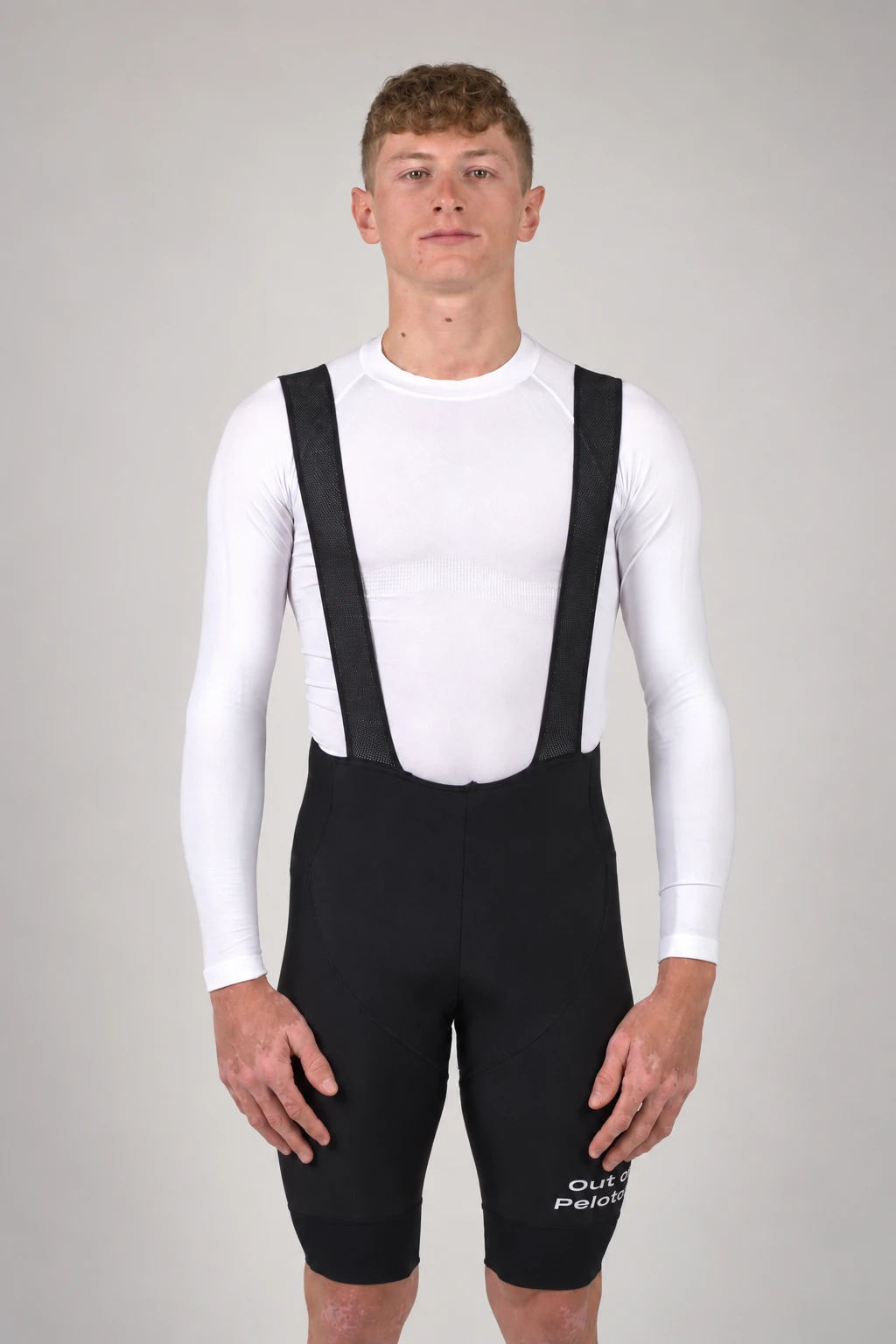 Equilibrium Thermal Bib in black, studio front view